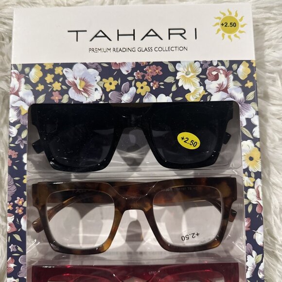 Tahari Premium Rreading glass Collection +2.50 Sun Reader included New - Picture 2 of 5
